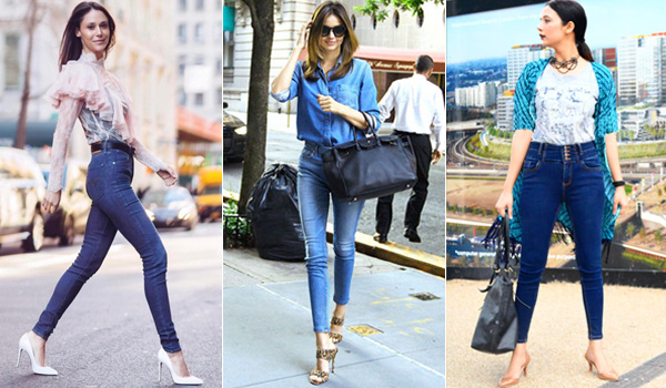 Wie trägt man dünne Jeans für Frauen 