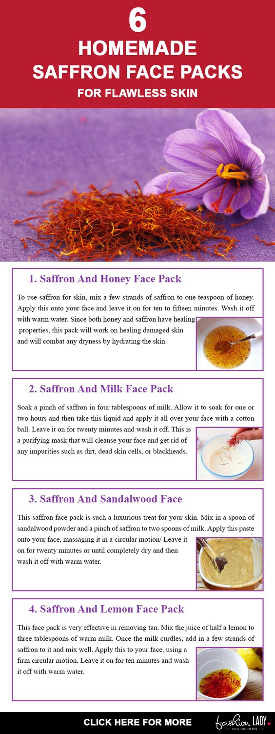 6 hausgemachte Saffron Face Packs für makellose Haut 