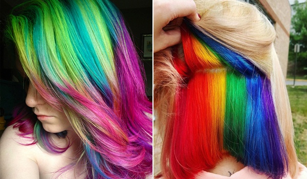 Regenbogen-Haar-Mode-Trend, den Sie nicht verpassen können 