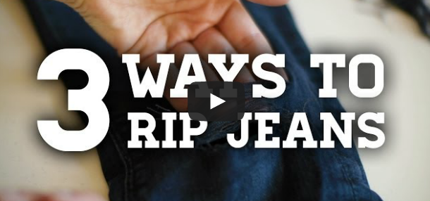 3 einfache Möglichkeiten, Ihre alten Jeans zu zerreißen - DIY-Rissjeans 